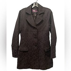 Buffalo David Bitton Black Paisley textured Coat Sz M​​​